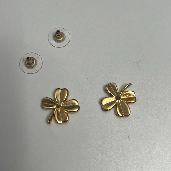 CHANEL LUCKY Clover Gold Earrings 6/8” - Picture 6 of 7